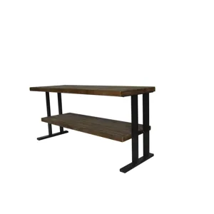 Media Console Table With One Shelf To Your Home Decor - Natural / Black