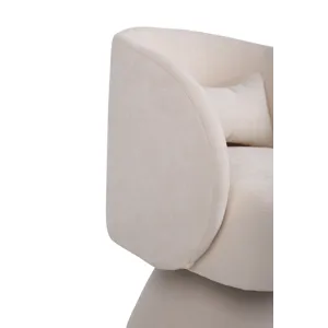 26.4\" Swivel Accent Chair Armchair, Round Barrel Chair In Fabric For Living Room Bedroom - Beige