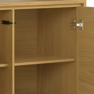Lowry - Medium Storage Cabinet - Oak Veneer