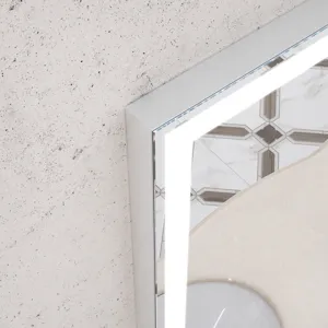 LED Bathroom Vanity Mirror Wall Mounted, Adjustable White / Warm / Natural Lights Anti-Fog Touch Swi