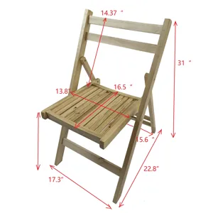 Folding Special Event Chairs, Foldable Style (Set of 4) - Wood