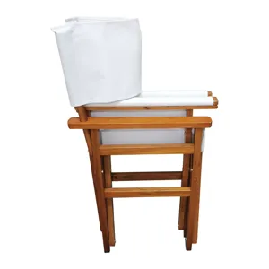 Folding Director Chair Canvas (Set of 2) - White