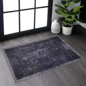 2\' x 3\' Machine Washable Area Rugs, Low-Pile, Non-Slip, Non-Shedding, Foldable, Kid & Pet Friendly