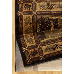 Nature\'s Nest - GC_CBL3009 Multi 2\' x 7\' Lodge Area Rug