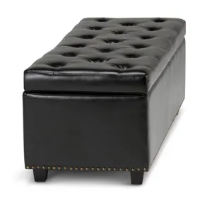 Hamilton - Storage Ottoman - Midnight Black
