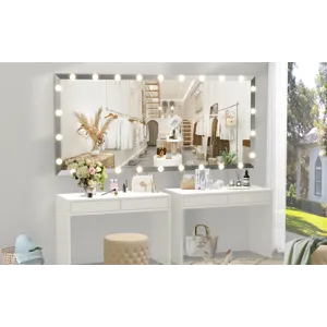 Hollywood - Full Length Mirror With Lights Oversized Full Body Vanity Mirror With 3 Color Modes Ligh