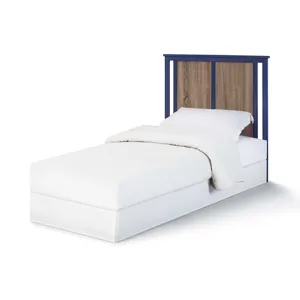 Connelly - Mini Crib With Mattress Pad Midnight - Blue / Vintage Walnut