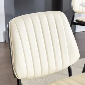 Dining Chairs (Set of 2) Mid-Century Modern Retro Faux Leather Chair With Walnut Bentwood Back Uphol