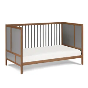 Pixie Finn - 3-in-1 Crib - Walnut/Charcoal