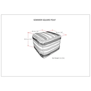Sommer - Square Pouf - Natural