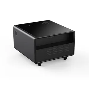 Modern Smart Side Table With Built-In Fridge, Wireless Charging, Temperature Control, Power Socket, 