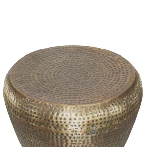 Preston - Metal Side Table - Antique Gold