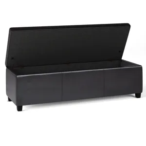 Avalon - Extra Large Storage Ottoman Bench - Tanners Brown