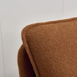 Modern Sherpa Upholstered Accent Chair, Comfortable Living Room Armchair, Lounge Chair For Bedroom, 