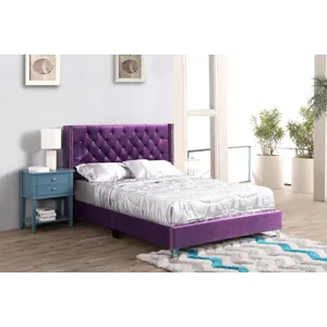 Julie - G1921-QB-UP Queen Upholstered Bed - Purple