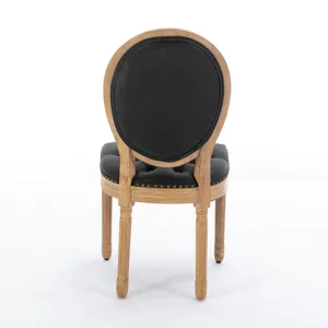 French Style Solid Wood Frame Antique Painting, Hand-Pulled Buckle Decoration PU Artificial Leather 