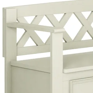 Amherst - Entryway Storage Bench - Antique White