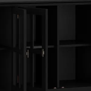 Artisan - Wide 4 Door Storage Cabinet - Black