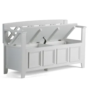 Amherst - Entryway Storage Bench - White