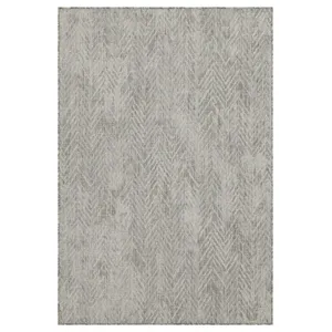 Sunshine - 2\'7\" X 7\'3\" Polypropylene, Indoor / Outdoor Area Rug - Silver