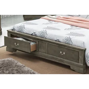 Louis Phillipe - G3105D-QSB2 Queen Storage Bed - Gray