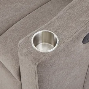 Convertible Sofa Bed Loveseat Sofa With Three USB Ports, Two Side Pockets, Two Cup Holders And 360° 