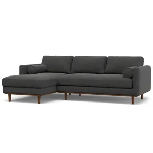 Morrison - Left Sectional Sofa - Charcoal Gray