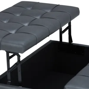 Harrison - Coffee Table Storage Ottoman - Stone Grey