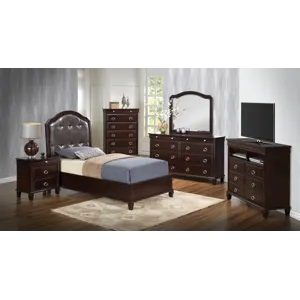 Triton - G9000A-TB Twin  Bed - Cappuccino
