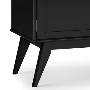 Draper - Mid Century Low TV Media Stand - Black