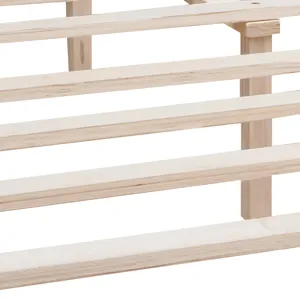 Queen Platform Tufted Upholstered Bed With Wings Design, Strong Wood Slat Support - Gray