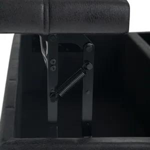 Harrison - Coffee Table Storage Ottoman - Distressed Black