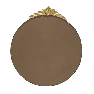 Large Round Wall Mirror With Metal Frame, Circle Accent Mirror For Living Room Bedroom Entryway - Go
