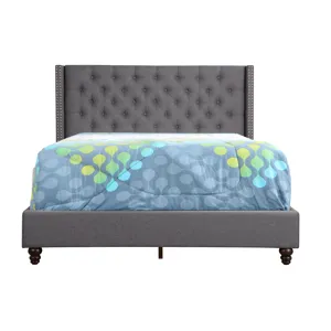 Julie - G1904-Qb-Up Queen Upholstered Bed - Gray