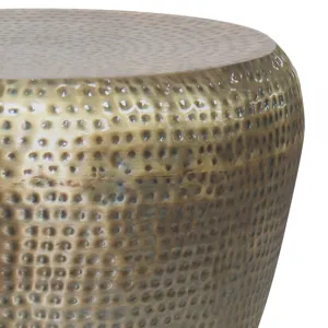 Preston - Metal Side Table - Antique Gold