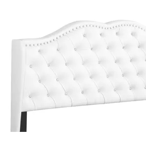 Joy - G1926-QB-UP Queen Upholstered Bed - White