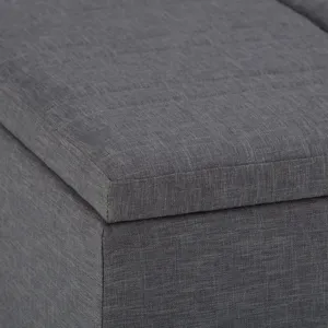 Ellis - Coffee Table Storage Ottoman - Slate Grey