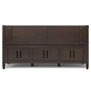 Connaught - Wide Entryway Storage Bench - Chestnut Brown