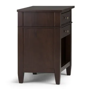 Carlton - Bedside Table - Dark Tobacco Brown