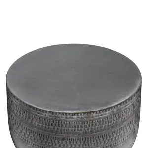 Johnsen - Metal Coffee Table - Antique Silver