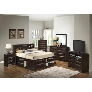 Marilla - G1525G-QSB3 Queen Storage Bed - Cappuccino