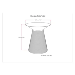 Sheridan - Metal Accent Table - Aged Copper
