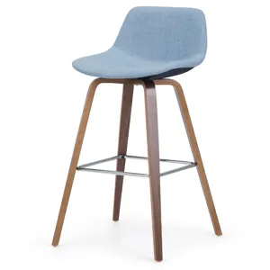 Randolph - Bentwood Counter Height Stool (Set of 2) - Denim Grey