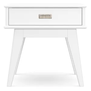 Draper - Mid Century End Table - White