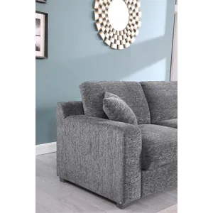 Celine - Chenille Fabric Corner Sectional Sofa With Right-Facing Chaise, Cupholders, And Charging Po