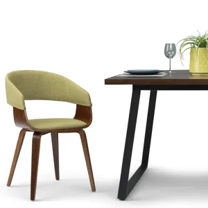 Lowell - Bentwood Dining Chair - Acid Green / Dark Brown