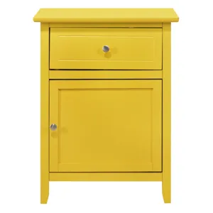 Izzy - G1402-N 1 Drawer /1 Door Nightstand - Yellow