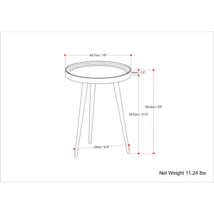 Clairmont - Round Side Table - Cognac