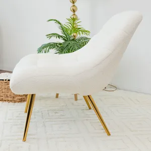 Aubrey - French Boucle Lounge Chair - Beige