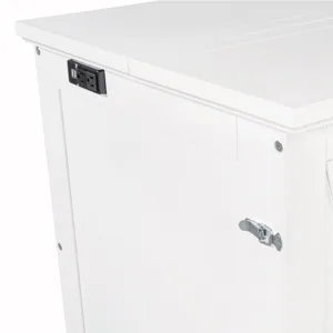 Queen Solid Pine Murphy Bed Chest Cube Cabinet Bed With Charging Station And Large Storage Drawer Fo